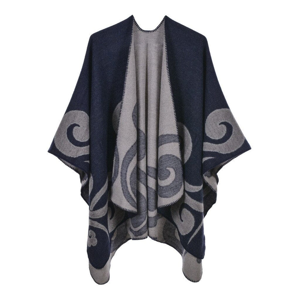 Luxury Brand Ponchos Coat 2022 Cashmere Scarves Women Winter Warm Shawls and Wraps Pashmina Thick Capes Blanket Femme Scarf