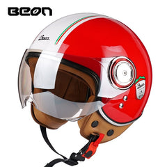 Capacete BEON 110B Motorcycle Scooter Helmet beon open face 3/4 motorbike jet vintage retro helmets Casco ECE Certification