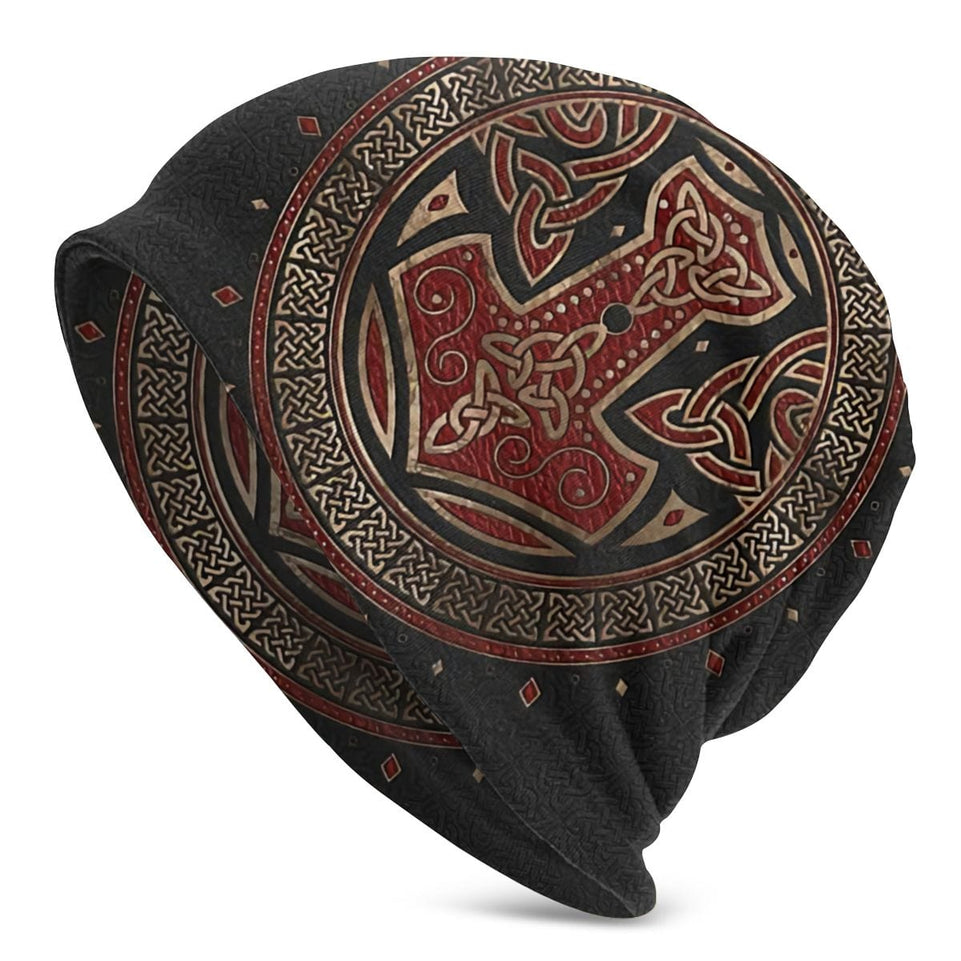 Bonnet Hats Viking Men Women's Thin Hat Tree Of With Triquetra Cap Street Skullies Beanies