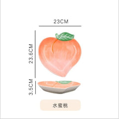 Fruit Shaped Ceramic Salad Plate Creative Cute Household Snack Dish - Wowza