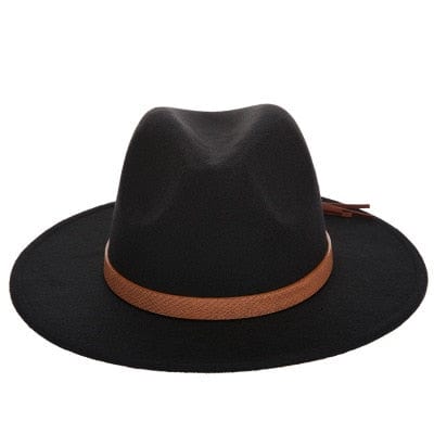 Women Wide Brim Wool Felt Jazz Fedora Hats Panama Style Ladies Trilby Gambler Hat Fashion Party Cowboy Sunshade Cap