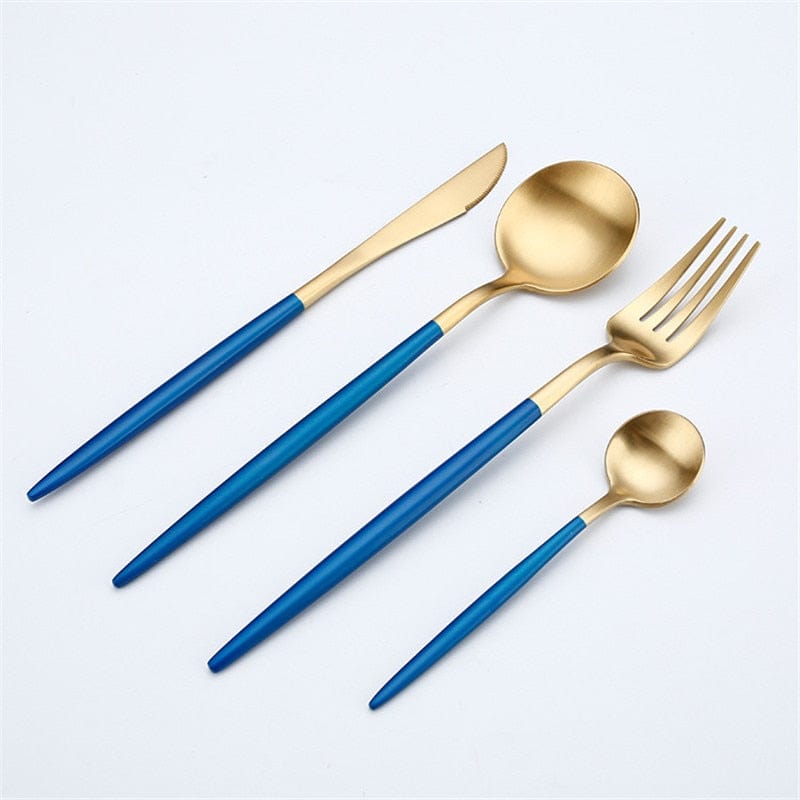 Rose Gold Tableware Set Stainless Steel Cutlery Set Western Food Tableware Luxury Fork Teaspoon Knife Cutlery Set fork spoon - Wowza