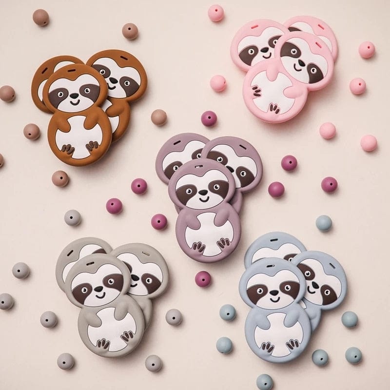 Tiny Rod BPA Free Food Grade Silicone Teethers Cartoon Animals Shape Pacifier Clips DIY Accessories Baby Teething 1pc Let's Make