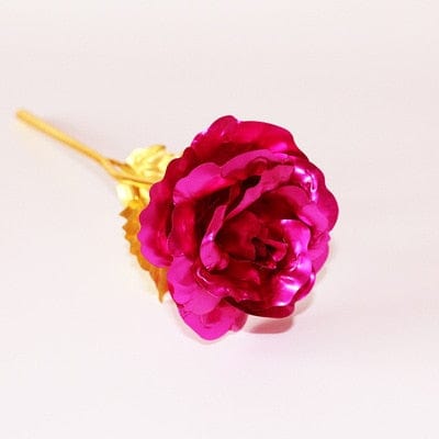 Valentine's Day Creative Gift 24K Foil Plated Rose Gold Rose Lasts Forever Love Wedding Decor Lover Lighting Roses Creative Gift