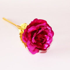 Valentine's Day Creative Gift 24K Foil Plated Rose Gold Rose Lasts Forever Love Wedding Decor Lover Lighting Roses Creative Gift