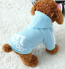 Adidog Clothes, Pet Dog Clothes for Small Medium Dogs, Cotton Hooded Sweatshirt, 2021 Hot Selling Warm Two-Legged Pet Jacket - Wowza