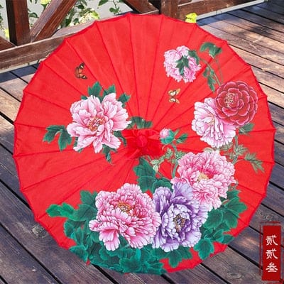 Silk Cloth Women Umbrella Japanese Cherry Blossoms Ancient Dance Umbrella Decorative Umbrella Chinese Style Oil Paper Umbrella