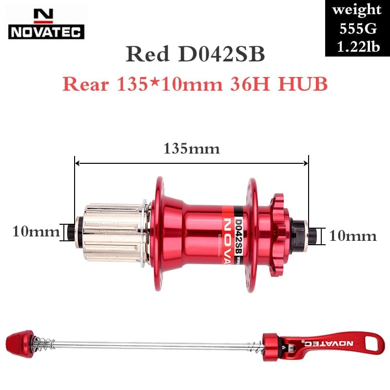 Novatec Hub D041SB D042SB Mountain Bike Disc Card Brake 28/32/36 Holes MTB Road Bicycle Bearing 36H Hubs 8/9/10/11/12 Speed