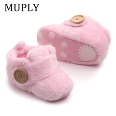 Lovely Warm Design Baby Girls Boys Toddler First Walkers Baby Shoes Soft Slippers Cute Shoes Winter Non-Slip Baby Warm Shoes