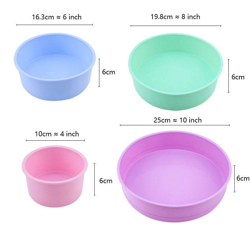 Random Color Silicone Cake Round Shape Mold Kitchen Bakeware DIY Desserts Baking Mold Mousse Cake Moulds Baking Pan Tools - Wowza