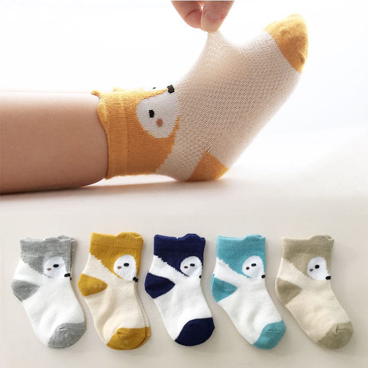 5 Pair/lot Cotton Baby Socks Printing mustache Girls Boys Children Socks Spring Autumn Infant Toddler Kids Socks For 1-3 Year