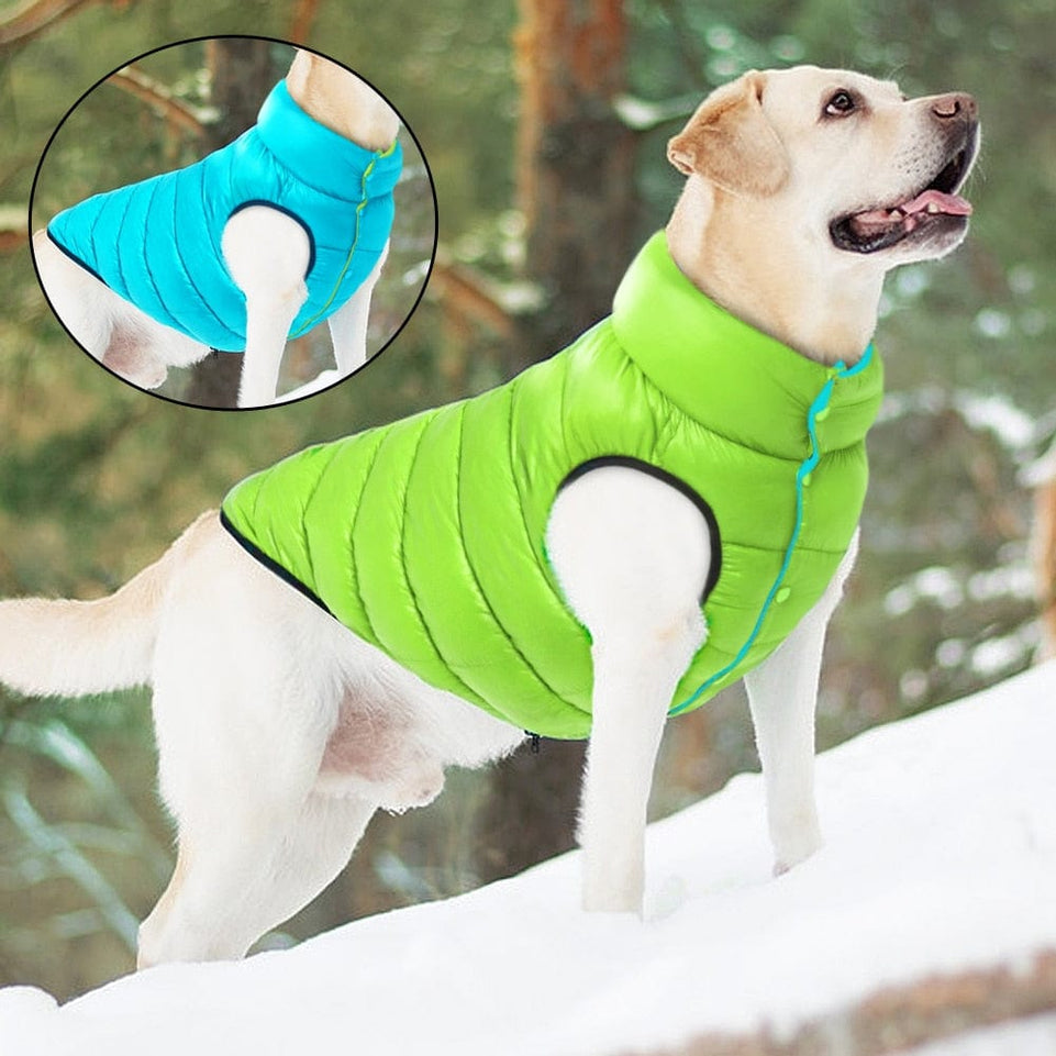 Warm Winter Dog Clothes Vest Reversible Dogs Jacket Coat 3 Layer Thick Pet Clothing Waterproof Outfit for Small Large Dogs - Wowza