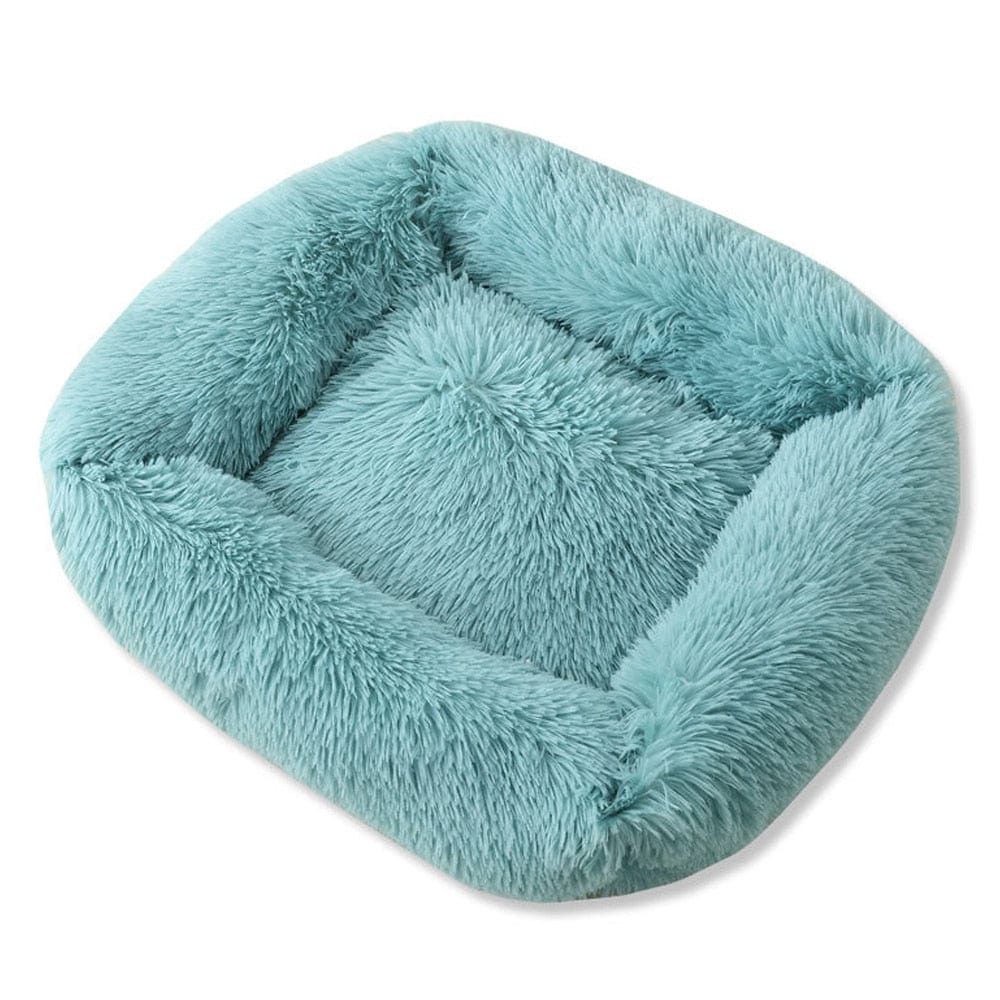 Square Dog Beds Long Plush Solid Color Pet Beds Cat Mat For Little Medium Large Pets Super Soft Winter Warm Sleeping Mats