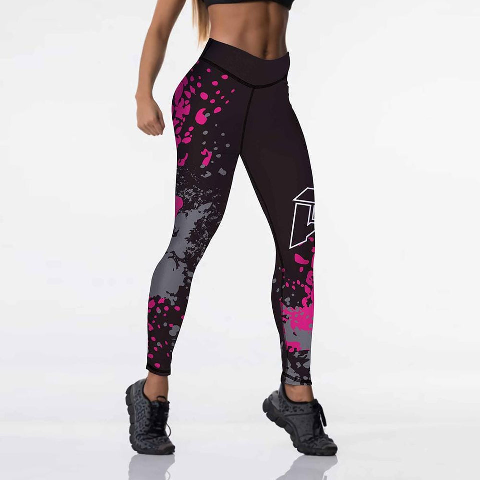 Qickitout 12% spandex Sexy elasticità a vita alta donna Leggings stampati digitali pantaloni Push-Up