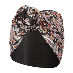 MOLANS New Floral Printing Elastic Bandana Wire Headband Knotted Fashion Tie Scarf Hairband Headdress for Women Hair Accessories