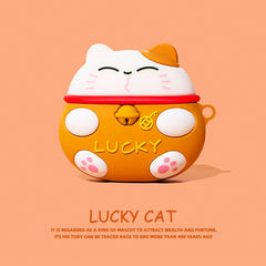 Lovely Case for Airpods Pro Japanese Style Lucky Cat Silicone Earphone Case For Apple Airpods 1 2 3 Case Cute Protective Cover