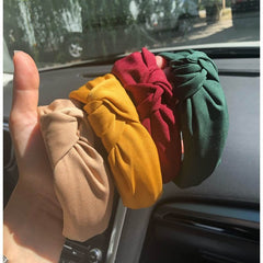 Wide Top Knot Hair Bands For Women Headdress Solid Color Cloth Headband Bezel Girls Hairband Hair Hoop Female Hair Accessories