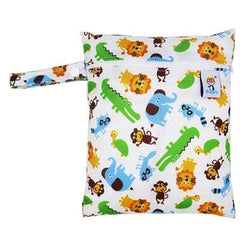 Travel PUL Wet Bags Baby Waterproof Cloth Diaper Bag Single Zipper Print Reusable Baby Nappy Wet Dry Bags Wetbags 25x20cm