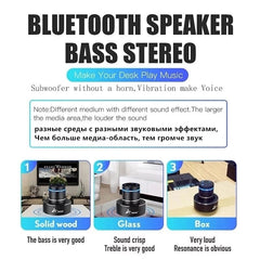 Adin 26w Vibro Wireless Bluetooth Speaker Mini Portable Subwoofer Neighbor Vibration Resonance Music Speakers Column For Phone