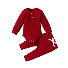 16 Colors Baby Outfits Solid Sets Infant Toddler Newborn Girls Boys Autumn Winter Baby Girl Boy Long Sleeve Romper Pants 0-24M