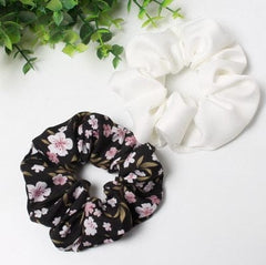 2pcs/lot Stripes And Dots Elastic Scrunchies New Hot Ponytail Holder Hairband Hair Rope Tie Fashion Stipe For Women Girls