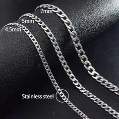 Stainless Steel Cuban Chain Necklaces for Women Men Long Hip Hop Necklace On The Neck Fashion Jewelry Accessories Friends Gifts