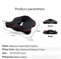 Premium Memory Foam Seat Cushion Coccyx Orthopedic Car Office Chair Cushion Pad for Tailbone Sciatica Lower Back Pain Relief