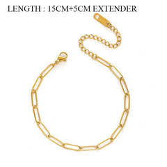 New Gold Plated Curb Cuban Chain Bracelets & Bangles For Women Stainless Steel Thick Link Chain Bracelets Fashion Jewelry