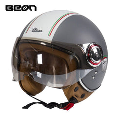 Capacete BEON 110B Motorcycle Scooter Helmet beon open face 3/4 motorbike jet vintage retro helmets Casco ECE Certification