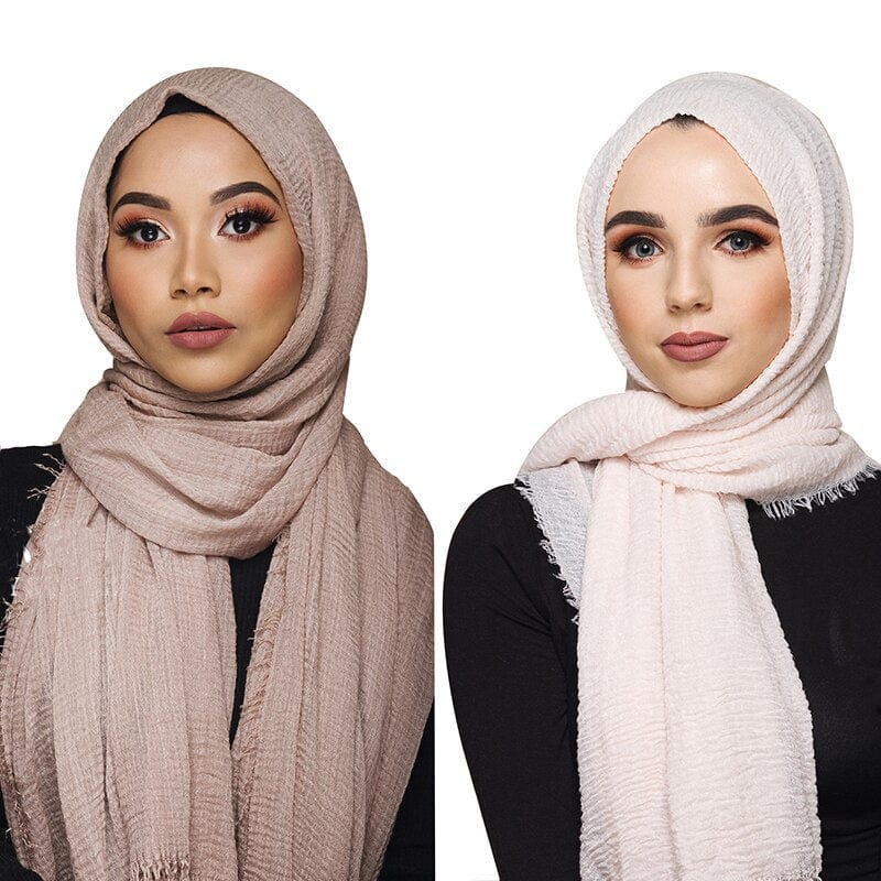95*190cm women muslim crinkle hijab scarf femme musulman soft cotton headscarf islamic hijab shawls