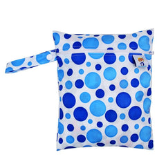 Travel PUL Wet Bags Baby Waterproof Cloth Diaper Bag Single Zipper Print Reusable Baby Nappy Wet Dry Bags Wetbags 25x20cm