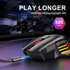 Rechargeable Wireless Mouse Bluetooth Gamer Gaming Mouse Computer Ergonomic Mouse With Backlight RGB Silent Mice For Laptop PC