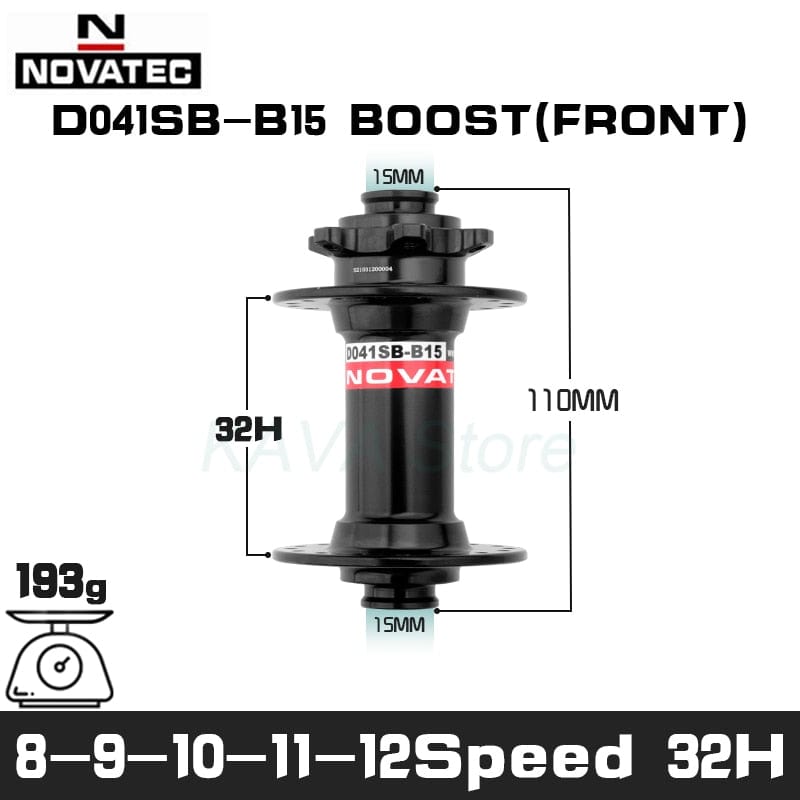 Novatec Hub D041SB D042SB Mountain Bike Disc Card Brake 28/32/36 Holes MTB Road Bicycle Bearing 36H Hubs 8/9/10/11/12 Speed