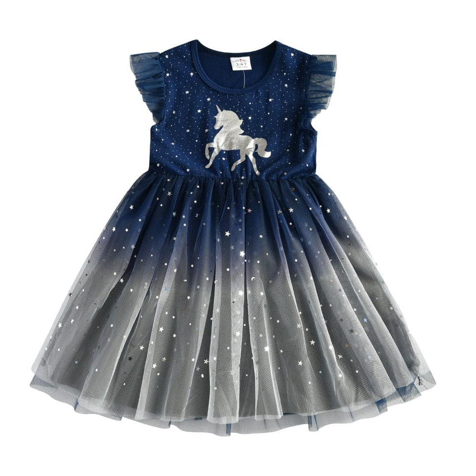 Vestido Infantil Kids Summer Princess Dress Girls Performance Costumes Children Birthday Party School Casual Unicorn Dresses