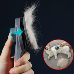 Kimpets Cat Comb Dog Hair Remover Brush Pet Grooming Slicker Needle Comb Removes Tangled Self Cleaning Pet Supplies Accessories - Wowza