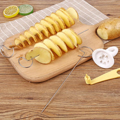 Potato BBQ Skewers For Camping Chips Maker potato slicer Potato Spiral Cutter Barbecue Tools Kitchen Accessories