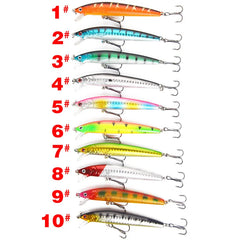 Japanese Minnow Fishing Lures Floating Hard Bait95mm 7g Artificial Bait Wobbler Crank bait Carp Perch Fishing Tackle