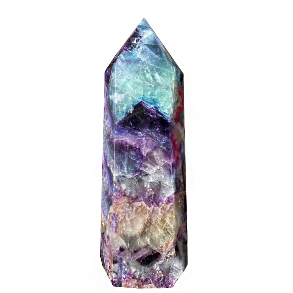 A large Natural Colored Fluorite Crystal Point Natural Crystal Wand