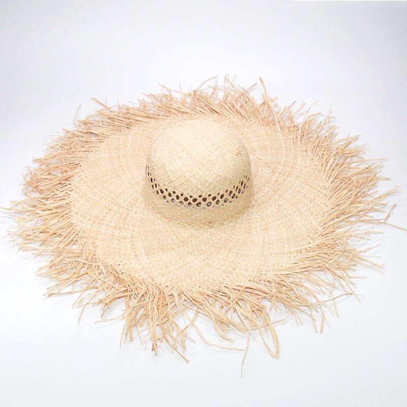 NEW Handmade Women Straw Sun Hats Large Wide Brim Gilrs High Quality Natural Raffia Panama Beach Straw Sun Caps For Holiday