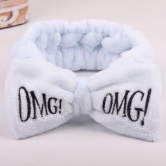 New Letter "OMG" Coral Fleece Soft Bow Headbands for women Girls Cute Hair Holder Hairbands Hair Bands Headwear Hair Accessories