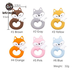 Silicone Teether Rodent Cartoon Animals 1pc Food Grade Silicone Pandents DIY Teething Toys For Teeth Tiny Rod Baby Teethers Gift