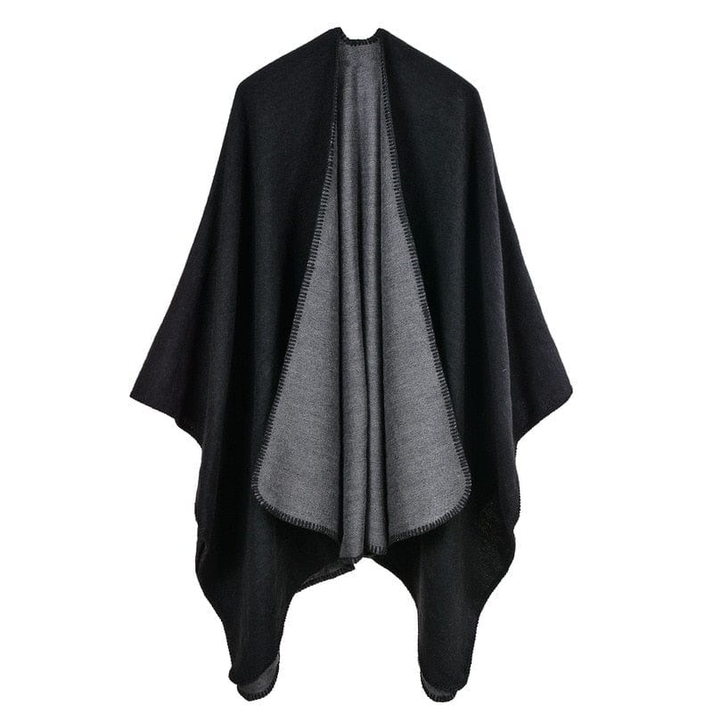 Luxury Brand Ponchos Coat 2022 Cashmere Scarves Women Winter Warm Shawls and Wraps Pashmina Thick Capes Blanket Femme Scarf