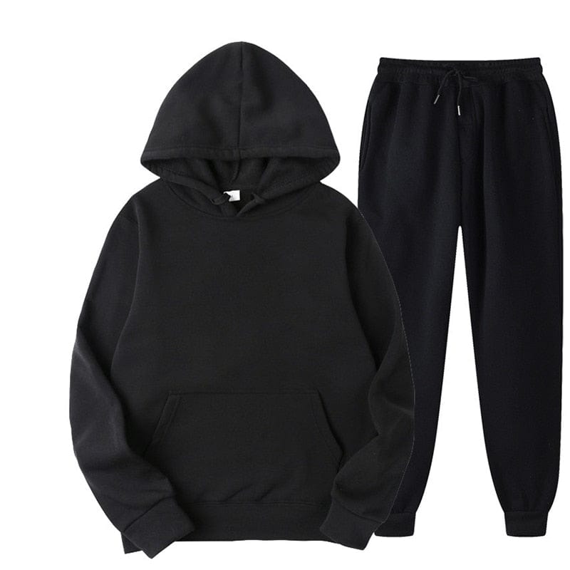 Two Piece Set Casual Fleece Tracksuit Women Winter 2020 Women's Sets Oversized Hooded Long Sleeve Hoodie Sport Pants Lady Suit