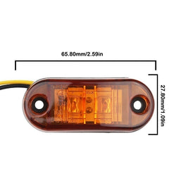 Clearance Lights 20/10PCS 4 LED 12V-24V Side Marker Lights Oval Front Rear  Indicator Lamp Truck for Trailer BUS Van Caravan