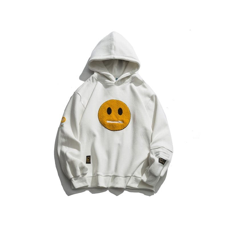 GONTHWID Hoodies Streetwear Hip Hop Zipper Pocket Smile Face Patchwork Hooded Sweatshirts Harajuku Hip Hop Casual Pullover Tops