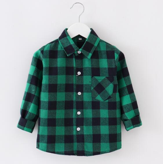VIDMID Boys shirts for Girls British Plaid child Shirts kids school Blouse red tops clothes Kids Children plaid 12 years 6010 01