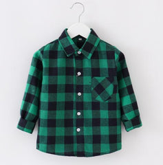 VIDMID Boys shirts for Girls British Plaid child Shirts kids school Blouse red tops clothes Kids Children plaid 12 years 6010 01