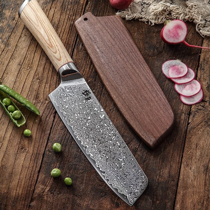 67-layer steel V gold 10 Damascus kitchen knife chef Gyuto Santoku Cleaver Paring Steak Slicing Utility Boning Salmon - Wowza