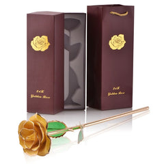 Gifts for Women 24k Gold Dipped Rose with Stand Eternal Flowers Forever Love In Box Girlfriend Wedding Valentine Gift for Her