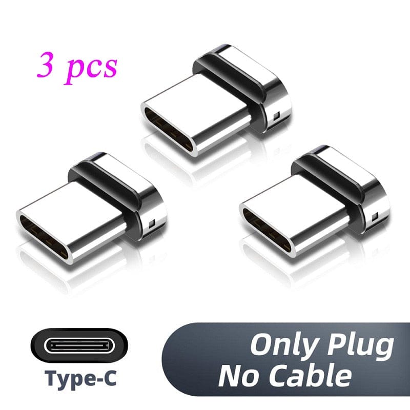 FONKEN Magnetic Cable 3A USB Magnetic Phone Charger Data Cord USB Type C Cable Magnet Fast Charging Cable Micro USB Charge Wire